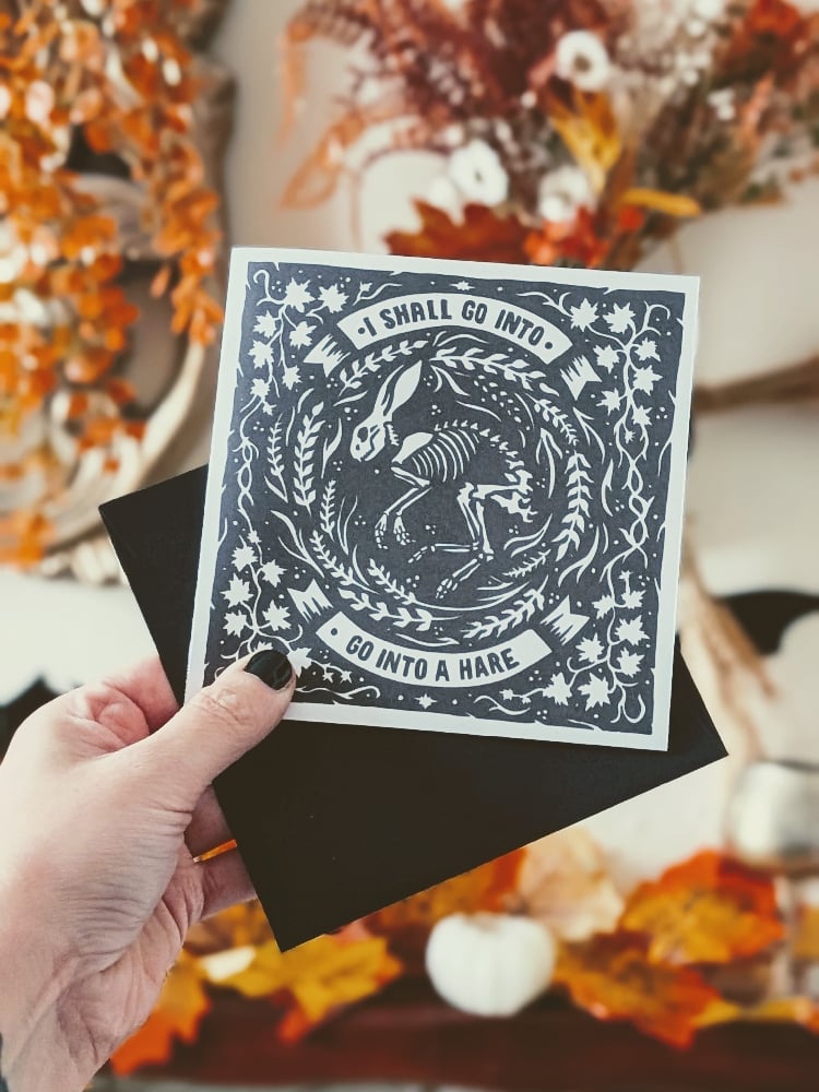 HARE SPELL GREETING CARD PACK (3)