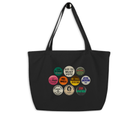 Image 1 of Pin Your Politics! Large Tote Bag