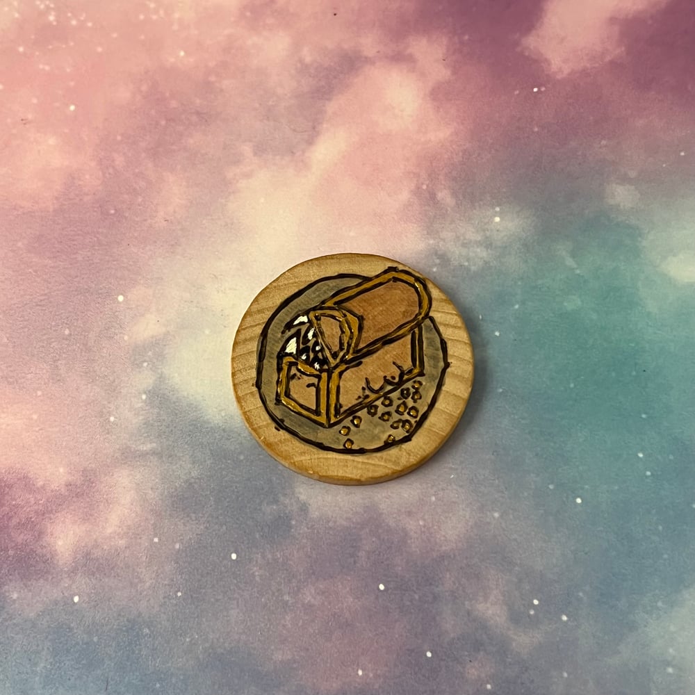 Image of Mimic Wood Coin Two Sided
