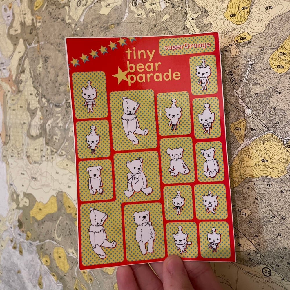 tiny bear parade sticker sheet