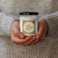 Image 1 of Scented soy candle with Holiday Owl