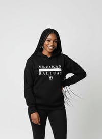 Image 2 of YB Black Heavy Blend Fleece Pullover Hoodie
