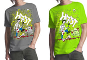 Image of HFFDT Tag/Stomp tee (Kiwi-Lime, Charcoal)