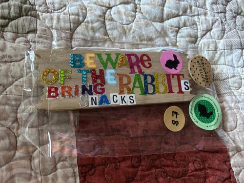 Image of Handmade hanging wooden name/slogan saying sign