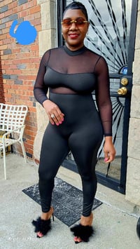 Image 4 of Black Half Leg Jumper 