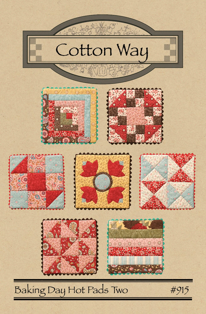 Cotton Way — Baking Day Hot Pads Two - Paper Pattern #915
