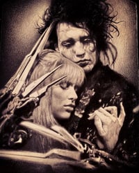 Image 1 of 'EDWARD SCISSORHANDS + KIM’ - 10 x 7” - OPEN EDITION MUSEUM ARCHIVAL PRINT