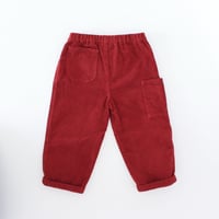Image 4 of Cord trousers- Dark Maroon