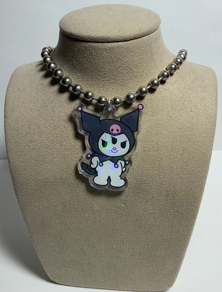 Image of Kuromi Ball Chain Necklace