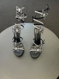 Image 1 of Crystal Butterfly Heels 