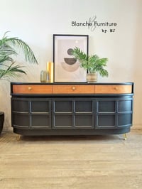 Image 4 of Mid Century Luxury Sideboard Nathan | Curved Teak Sideboard Grey