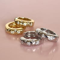 Image 4 of Chunky Star Huggie Hoops