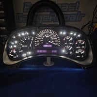 Image 1 of 03-07c GM WHITE-OUT PACKAGE W/ BLACK DAYTONA FACE CUSTOM CORE EXCHANGE CLUSTER (SWAP & GO)