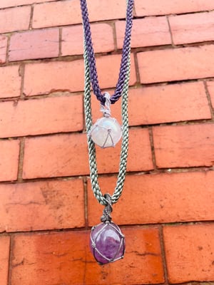 Image of Angel aura crystal ball necklace 