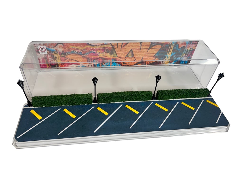 GRAFFITI WALL CLEAR DISPLAY CASE