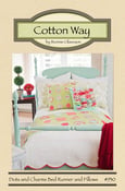 Image of Dots and Charms Bed Runner and Pillows - Paper Pattern #930
