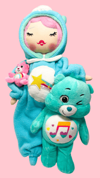 Image 4 of CAREBEAR INISPIRED ART DOLL FAMILY SET