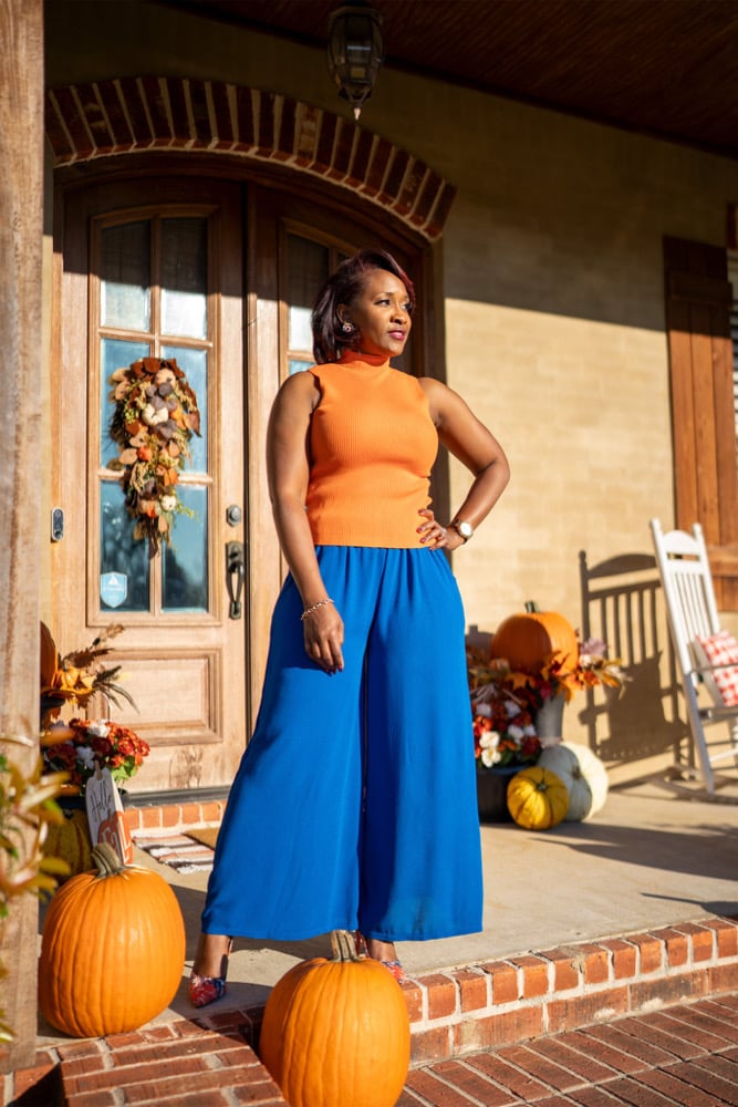 Image of Crinkled Wide Pants w/Pockets