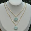cz bail jade donut necklace