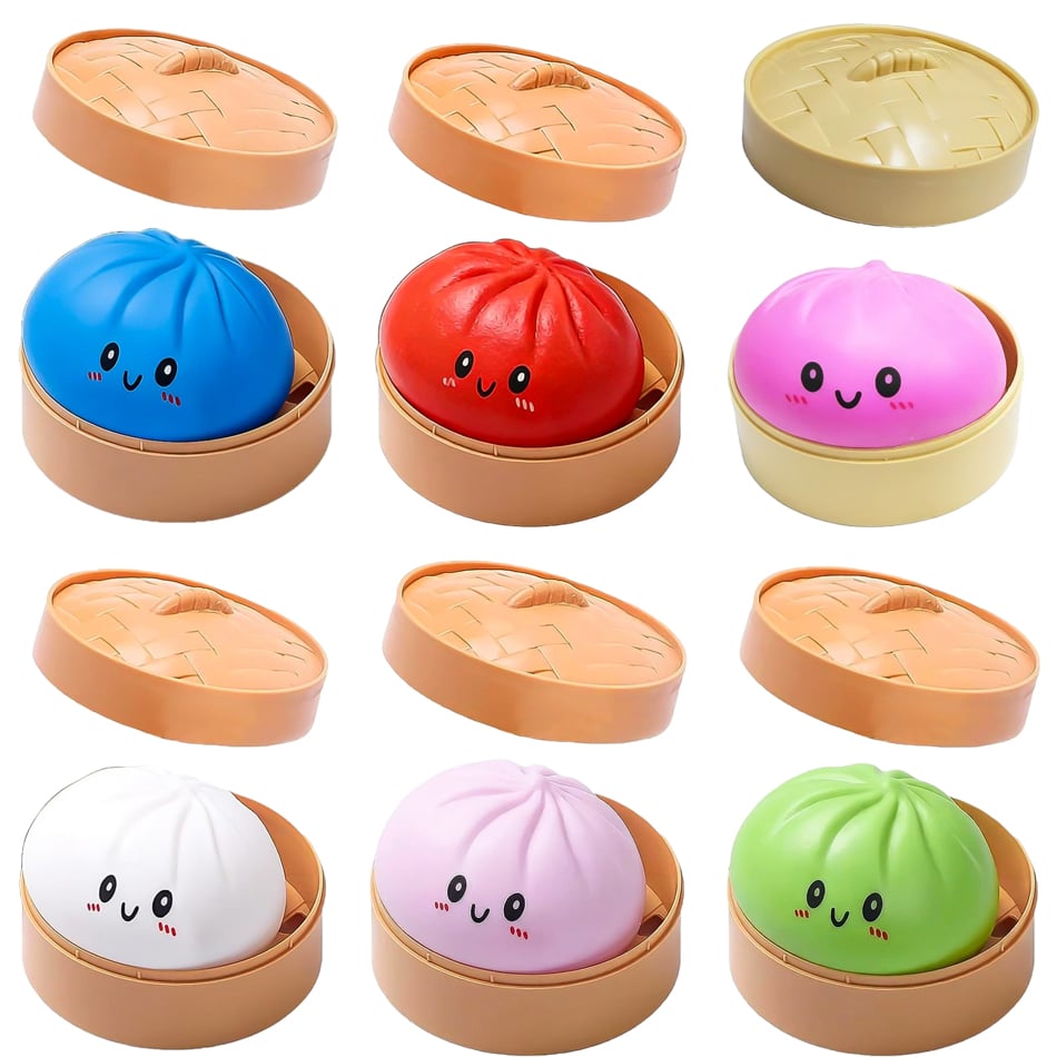 Image of Blind box Colorful Simulated Dumpling Squishy Relaxing Relieve Anxiety Antistress Enhance Happiness 