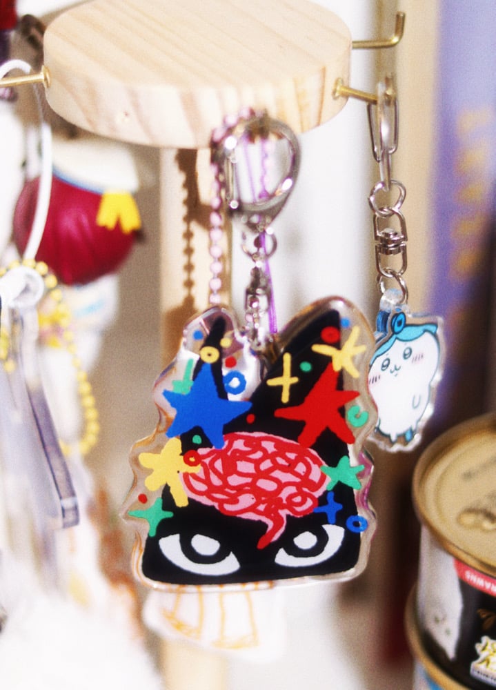 mister man BRAIN keychain