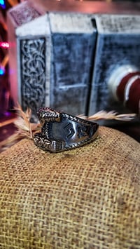 Image 3 of 👑The Armored Kingdom Silver Thunderstrike Hammer of Mjolnir Ring-Thor’s Hammer Design