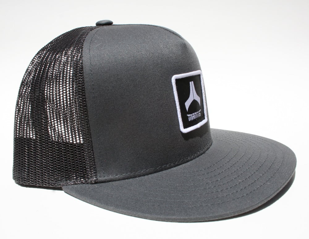 Image of Mantis Hat - Mesh Snapback / Patch / Charcoal gray