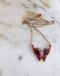 Image 1 of Blue butterfly necklace 