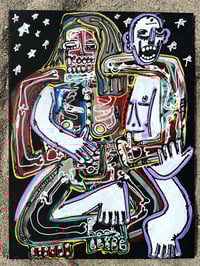 “ holding her nerves  “ 18x24 inch    