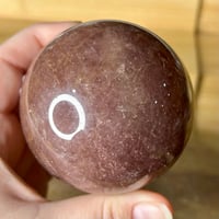 Image 5 of Strawberry Quartz Sphere (40A)