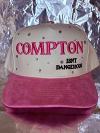 Image 1 of COMPTON ISN'T DANGEROUS- PINK SUEDE HAT