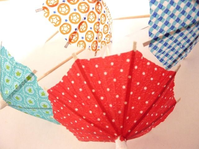 Image of Cupcake umbrella toppers set 3 (10 pcs)