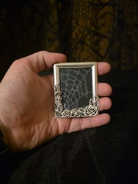 Image 3 of Small Rose Detail Silver Framed Preserved Web 