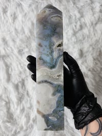 Image 7 of 2.4lb Water Grass Druzy Agate Crystal Tower