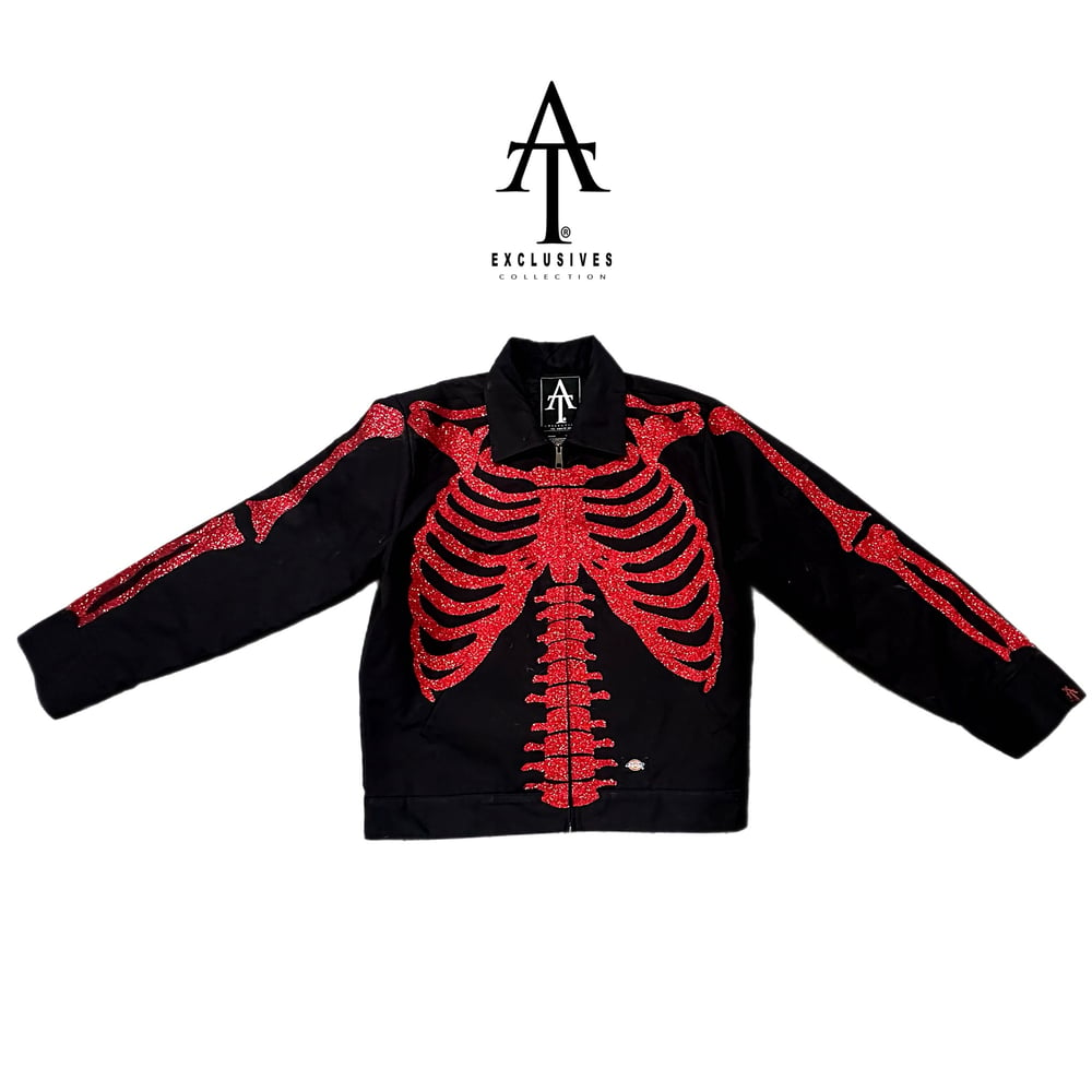Image of Vamp Red & Black Skeleton Kit Dickie Jacket 