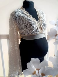 Image 1 of Women photoshooting top - Adeline - size S-M - cream&beige | photo props