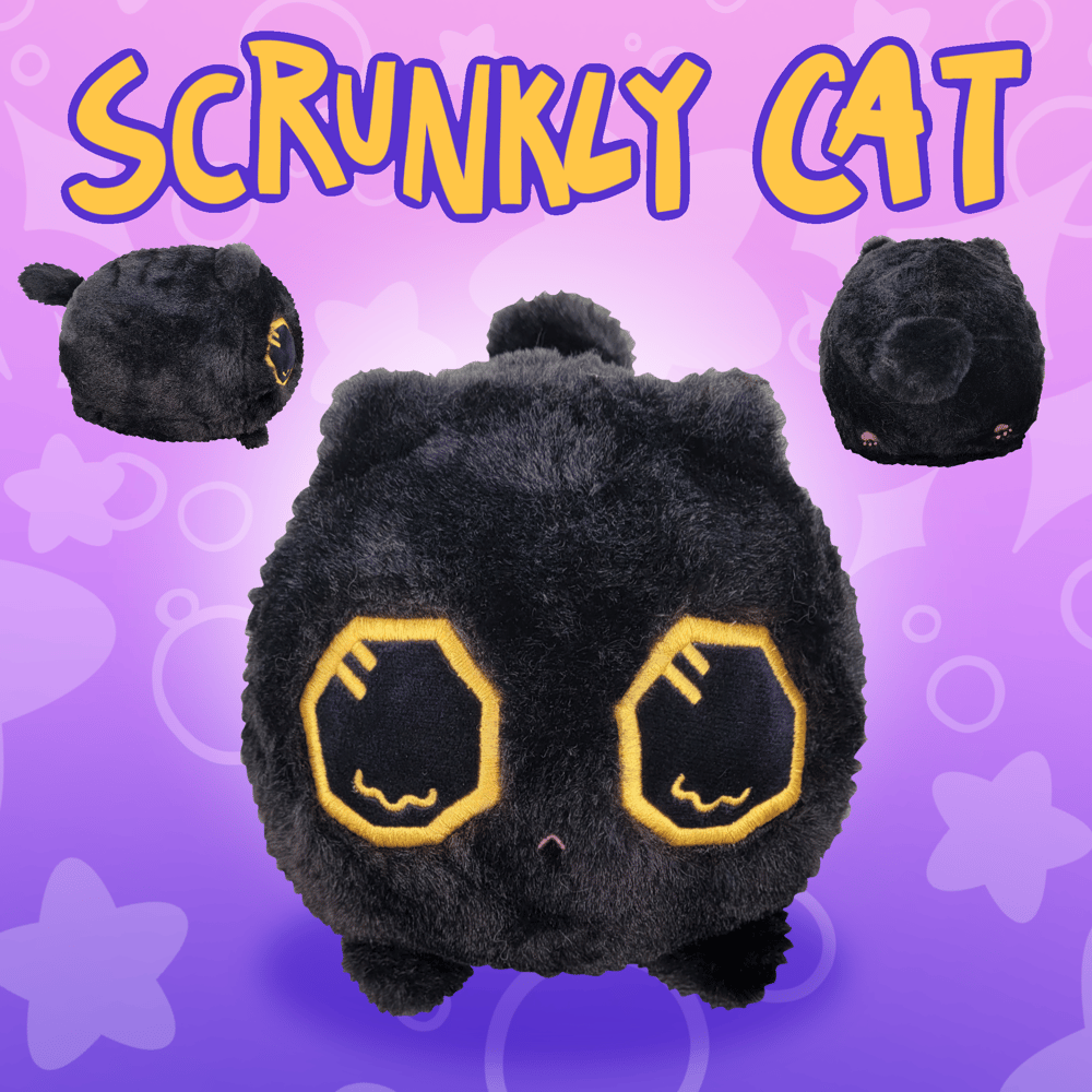Image of Scrunkly Cat 6 Inch Plushie - IN STOCK