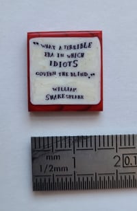 Image 4 of Small W Shakespeare quote murrine Copy