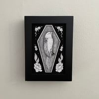Image 2 of Bird in coffin print