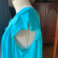 Image 8 of Shadowline Teal Lace Nightgown Large