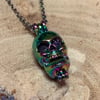 Crystal Skull Cage Steel Necklace