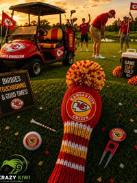Image 2 of Kansas City Chiefs  custom Golf Club Cover hand knit logo NFL fan  gift-f9f4a5e2