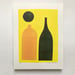 Image of Two Bottles handmade print