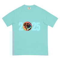 Image 2 of Lion Turquois Lettering Unisex Garment-dyed Heavyweight T-shirt