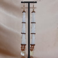 Image 1 of 3 tier Dentalium w/ brown pearls