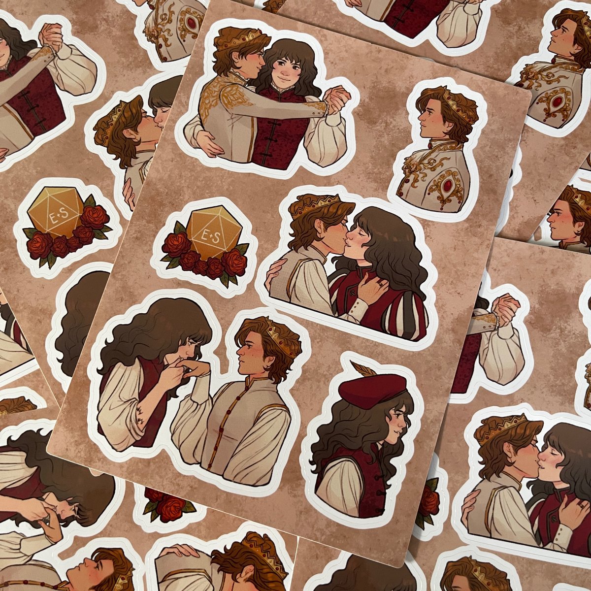 steddie bard & prince sticker sheet