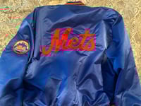 Image 3 of New York Mets Vintage Satin Bomber (L)