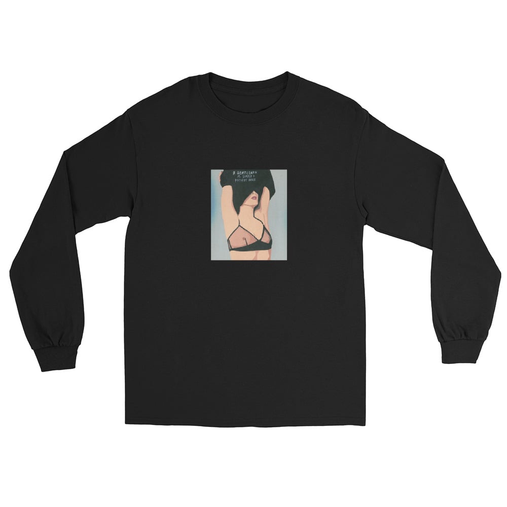 Image of A GENTLEMAN IS SIMPLY A PATIENT WOLF LONG SLEEVE SHIRT