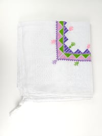 Image 4 of Klade Original @hirbawi keffiyeh with hand stitched embroidery from Palestine
