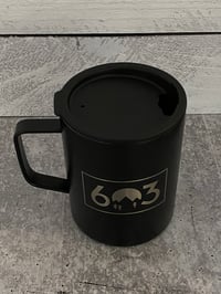Image 2 of 603 Box Logo Coffee Mug Insulated - Black Color
